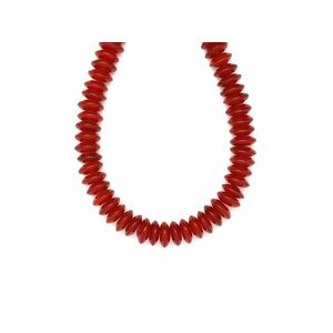 Karneol lencse 10x4mm– ékszerkészítő alapanyag (füzér) kép