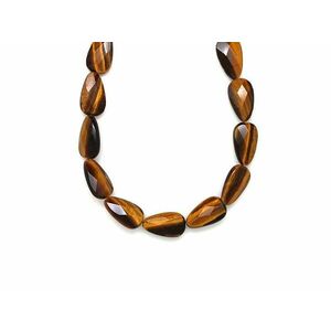 Tigrisszem fazettált csepp 10x17-18x5mm– ékszerkészítő alapanyag (füzér) kép