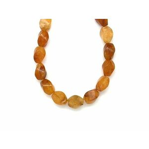 Aventurin sárga csavart tégla 10x15mm– ékszerkészítő alapanyag (füzér) kép