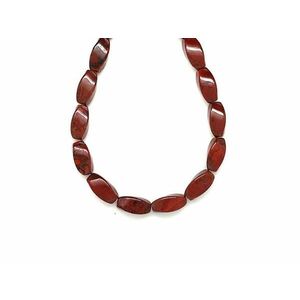 Jáspis breccsa tégla csavart 7x14mm– ékszerkészítő alapanyag (füzér) kép