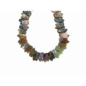 Achát indiai nyúl 19x10-12mm– ékszerkészítő alapanyag (füzér) kép