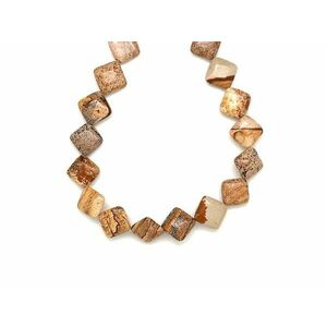 Jáspis kép párna 12mm– ékszerkészítő alapanyag (füzér) kép