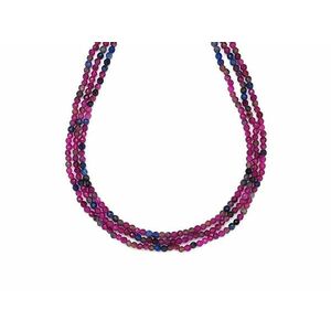 Zafír rubin fazettált golyó 2mm– ékszerkészítő alapanyag (füzér) kép