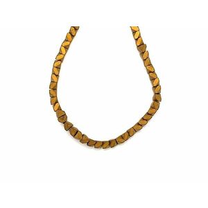 Hematit matt arany lapcsiszolt 3szög 4mm– ékszerkészítő alapanyag (füzér) kép