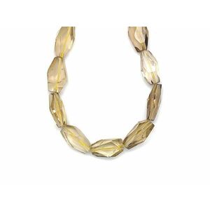 Citromkvarc fazettált 25x17mm– ékszerkészítő alapanyag (füzér) kép