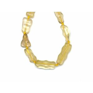 Citromkvarc 16x28mm– ékszerkészítő alapanyag (füzér) kép