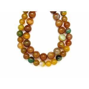 Achát szinezett golyó 12mm– ékszerkészítő alapanyag (füzér) kép