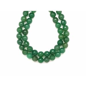 Aventurin fazettált golyó 10mm– ékszerkészítő alapanyag (füzér) kép