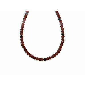 Obszidián mahagóni szív 4, 5x2mm– ékszerkészítő alapanyag (füzér) kép