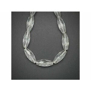 Hegyikristály fazettált hordó 11x28mm– ékszerkészítő alapanyag (füzér) kép