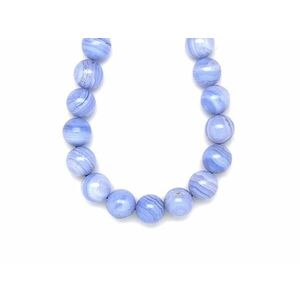 Kalcedon golyó AA 14mm– ékszerkészítő alapanyag (füzér) kép