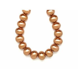 Kagyló bevonatos ovál arany 15-17mm– ékszerkészítő alapanyag (füzér) kép