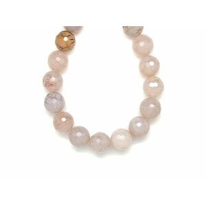 Achát fazettált A golyó 14mm– ékszerkészítő alapanyag (füzér) kép