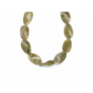 Szerpentin ovál íves 15x25x5mm– ékszerkészítő alapanyag (füzér) kép