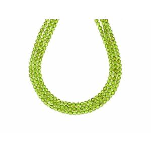 Olivin golyó 3-4mm– ékszerkészítő alapanyag (füzér) kép