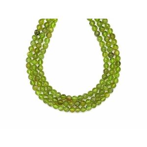 Olivin golyó 5mm– ékszerkészítő alapanyag (füzér) kép