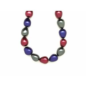 Kagyló bevonatos csepp kék bordó zöld 13-14x16mm– ékszerkészítő alapanyag (füzér) kép