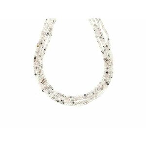 Holdkő fehér fazettált golyó 2mm– ékszerkészítő alapanyag (füzér) kép