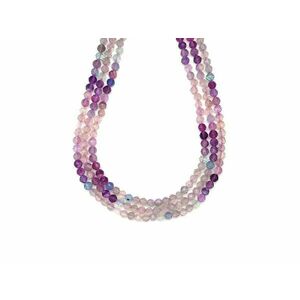 Fluorit mix fazettált golyó 4-5mm– ékszerkészítő alapanyag (füzér) kép