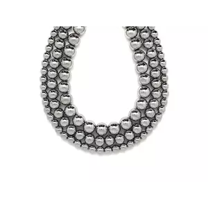 Hematit ezüst golyó 8mm– ékszerkészítő alapanyag (füzér) kép
