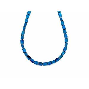 Hematit szinezett kék tégla 3x5mm– ékszerkészítő alapanyag (füzér) kép