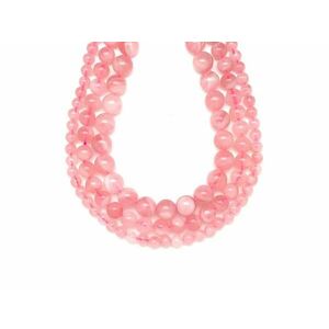 Rózsakvarc golyó AA+ 10mm (MDG)– ékszerkészítő alapanyag (füzér) kép