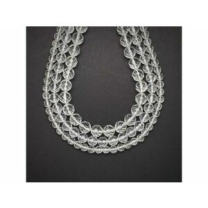 Hegyikristály fazettált négyszög golyó 6mm– ékszerkészítő alapanyag (füzér) kép