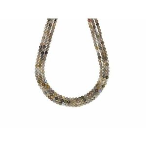 Labradorit fazettált golyó 3-4mm– ékszerkészítő alapanyag (füzér) kép