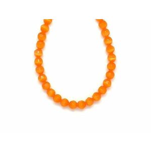 Üveg mona lisa faz szinezett narancs golyó 6mm– ékszerkészítő alapanyag (füzér) kép