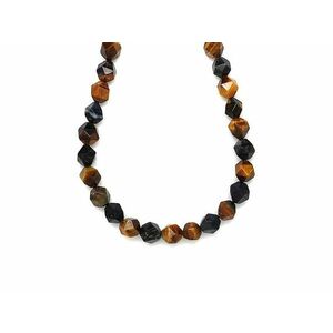 Sólyomszem lapcsiszolt golyó 8mm– ékszerkészítő alapanyag (füzér) kép