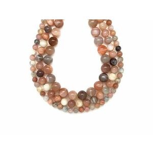 Holdkő multi krém golyó 10-11mm– ékszerkészítő alapanyag (füzér) kép