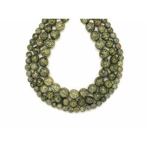 Szerpentin világos fazettált golyó 8mm – ékszerkészítő alapanyag (füzér) kép