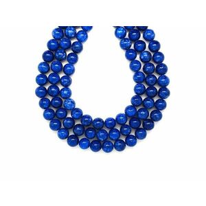Jáde szinezett középkék golyó 10-11mm– ékszerkészítő alapanyag (füzér) kép