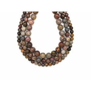 Jáspis artic barna golyó 6-7mm– ékszerkészítő alapanyag (füzér) kép