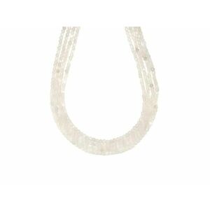 Holdkő fazettált fehér golyó 2, 5mm– ékszerkészítő alapanyag (füzér) kép