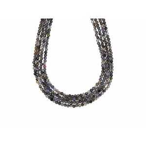 Iolit fazettált golyó 3mm– ékszerkészítő alapanyag (füzér) kép