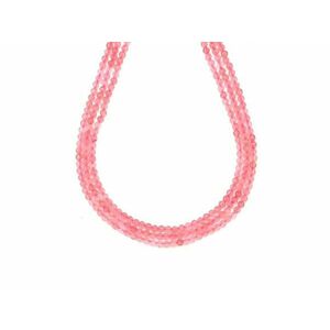 Rózsakvarc fazettált golyó 2-3mm– ékszerkészítő alapanyag (füzér) kép