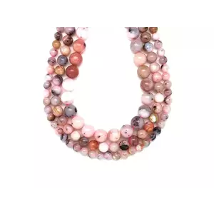 Opál pink golyó 6-7mm– ékszerkészítő alapanyag (füzér) kép