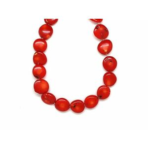 Korall pebble piros 2 10-11x12-14mm– ékszerkészítő alapanyag (füzér) kép