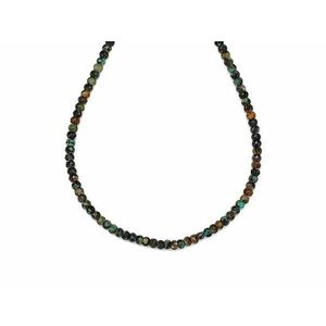 Türkiz afrikai fazettált korong 3x2mm– ékszerkészítő alapanyag (füzér) kép