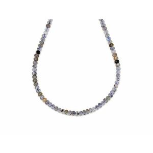 Labradorit fazettált korong 3x2mm– ékszerkészítő alapanyag (füzér) kép