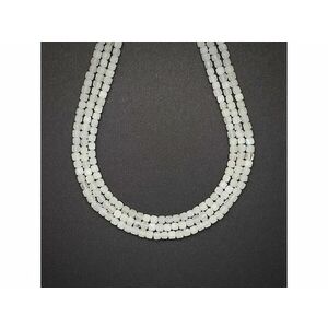 Holdkő fazettált fehér kocka 3x3mm– ékszerkészítő alapanyag (füzér) kép