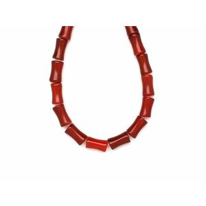 Karneol vékonyított henger 7-8x14mm– ékszerkészítő alapanyag (füzér) kép