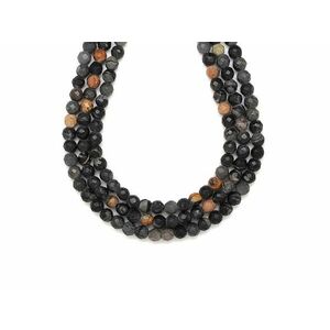 Jáspis picasso darkera fazettált golyó 5-6mm– ékszerkészítő alapanyag (füzér) kép