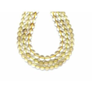 Citromkvarc golyó 8-9mm – ékszerkészítő alapanyag (füzér) kép