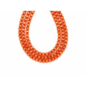 Fiber optic narancssárga golyó 6mm– ékszerkészítő alapanyag (füzér) kép