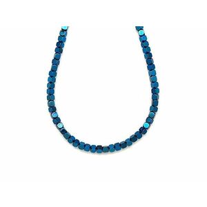 Hematit kocka kék 4x4mm– ékszerkészítő alapanyag (füzér) kép