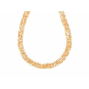 Kagyló sárga fazettált golyó 2mm– ékszerkészítő alapanyag (füzér) kép