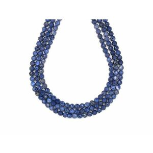Koral kék fazettált golyó 4mm– ékszerkészítő alapanyag (füzér) kép