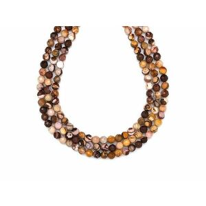 Jáspis cappuccino fazettált golyó 4-5mm– ékszerkészítő alapanyag (füzér) kép